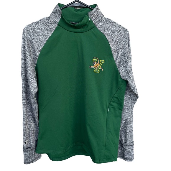Vermont Catamounts Sweater Womens Medium Green Mockneck Long Sleeve College - Picture 1 of 11